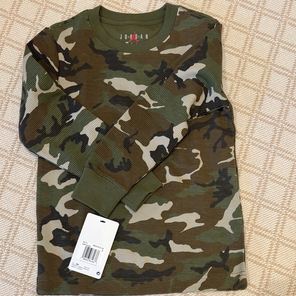 Jordan Green Camo Long Sleeve Tee